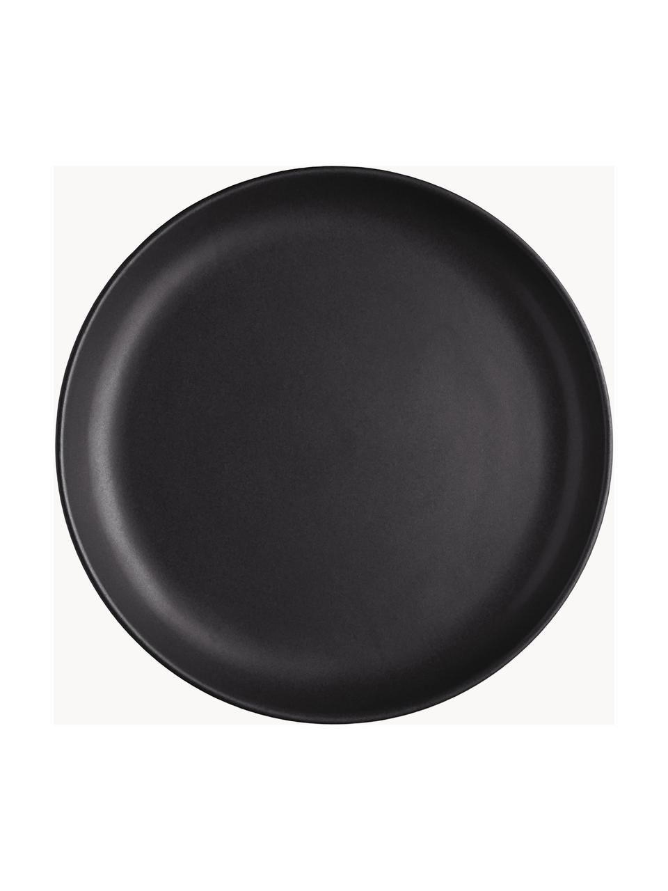 Frühstücksteller Nordic Kitchen, 4 Stück, Steinzeug, Schwarz, Ø 17 cm