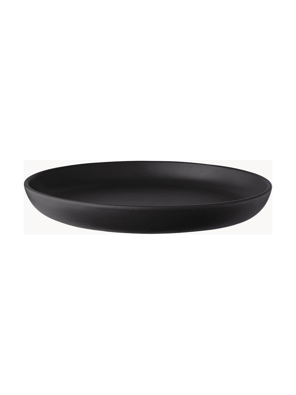 Frühstücksteller Nordic Kitchen, 4 Stück, Steinzeug, Schwarz, Ø 17 cm