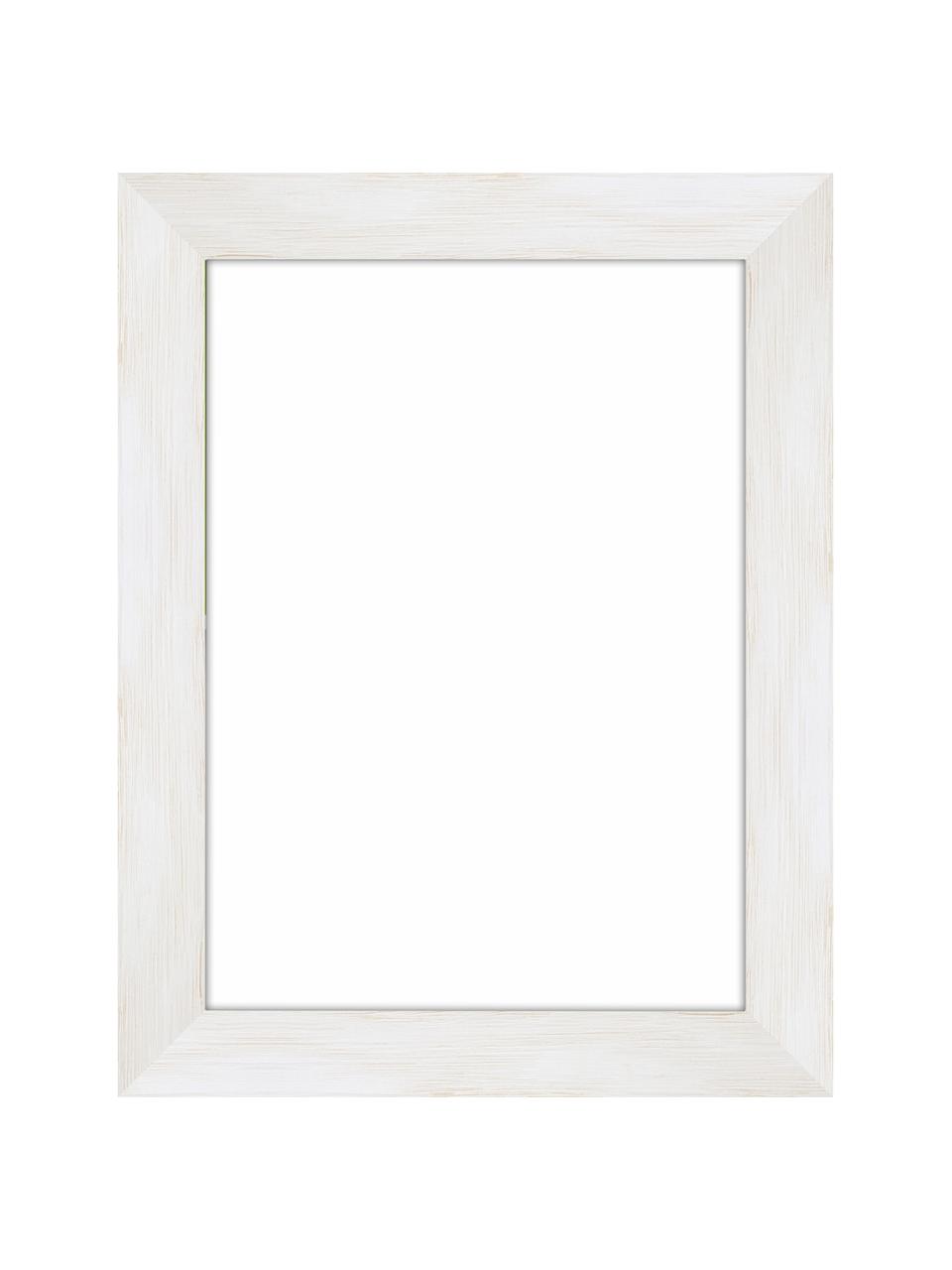 Bilderrahmen Magic aus Holz, Rahmen: Monterey-Kiefernholz, lac, Front: Glas, Rückseite: Mitteldichte Holzfaserpla, Weiss, 13 x 18 cm