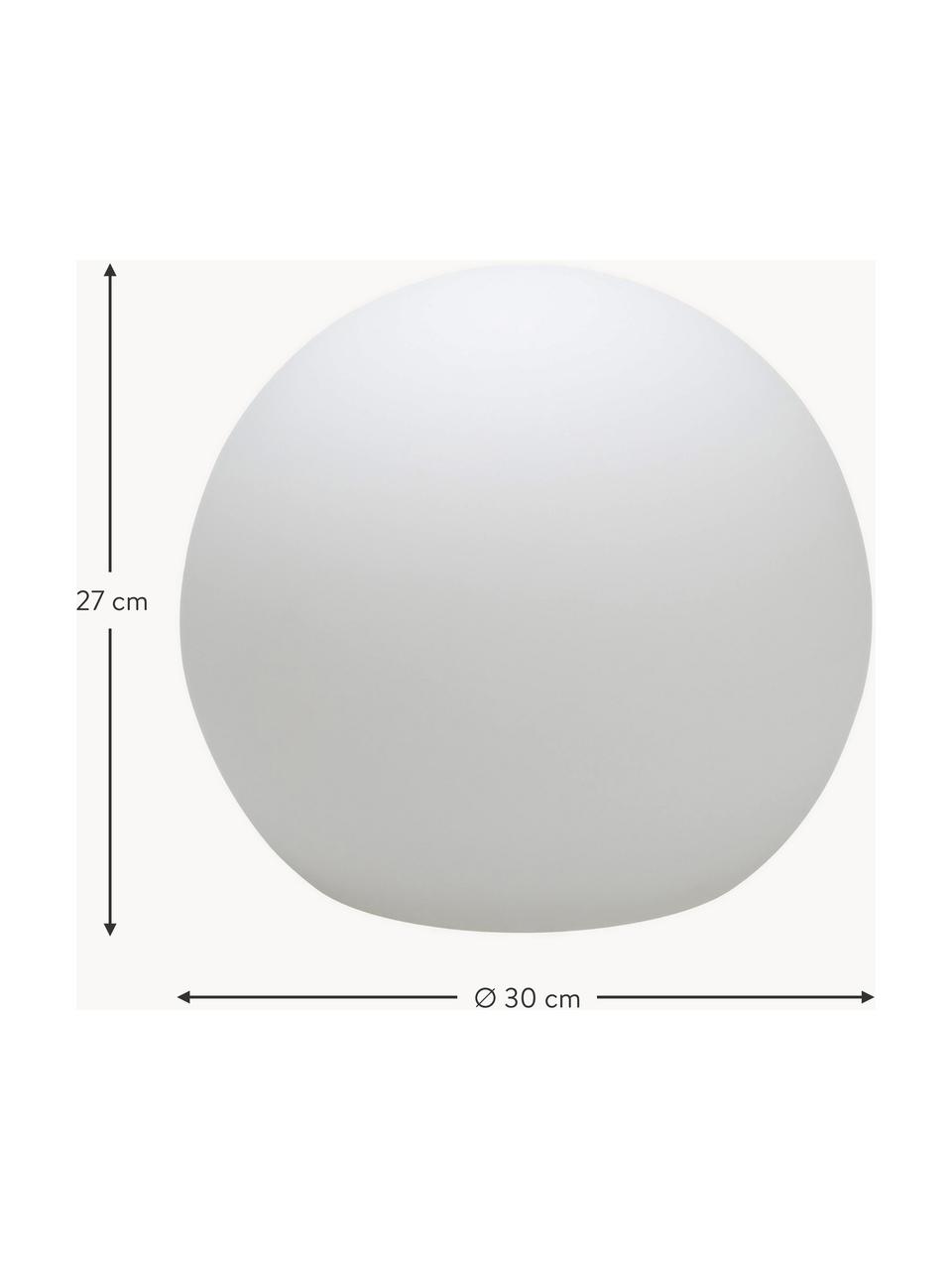 Plovoucí, stmívatelné solární zahradní LED svítidlo se změnou barvy a dálkovým ovládáním Buly, Bílá, Ø 30 cm, V 27 cm