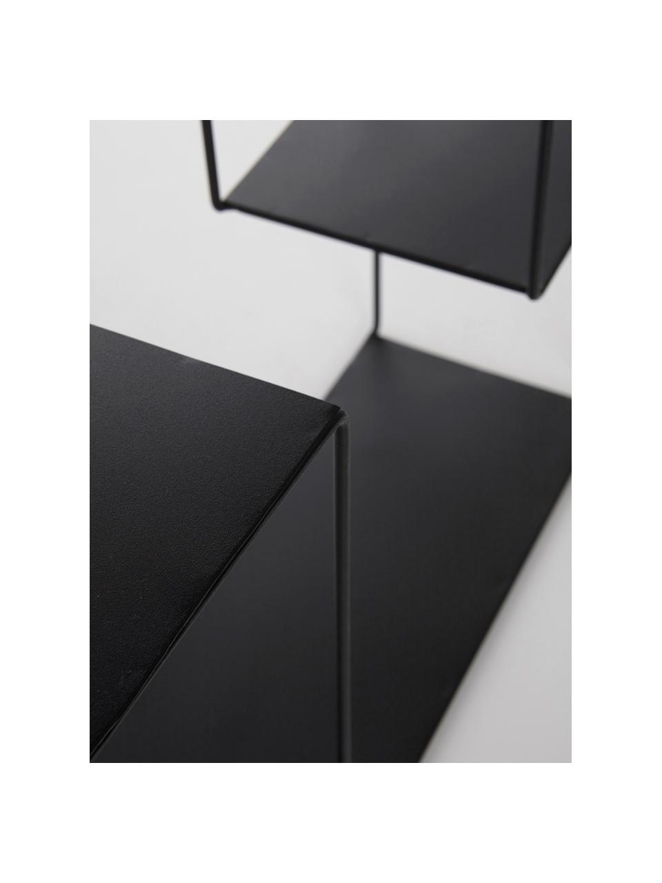 Estante de pared de metal Cooper, Metal con pintura en polvo, Negro, An 50 x Al 50 cm