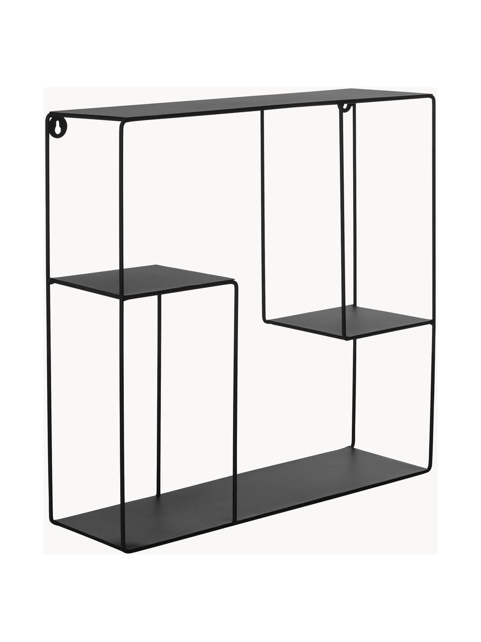 Estante de pared de metal Cooper, Metal con pintura en polvo, Negro, An 50 x Al 50 cm