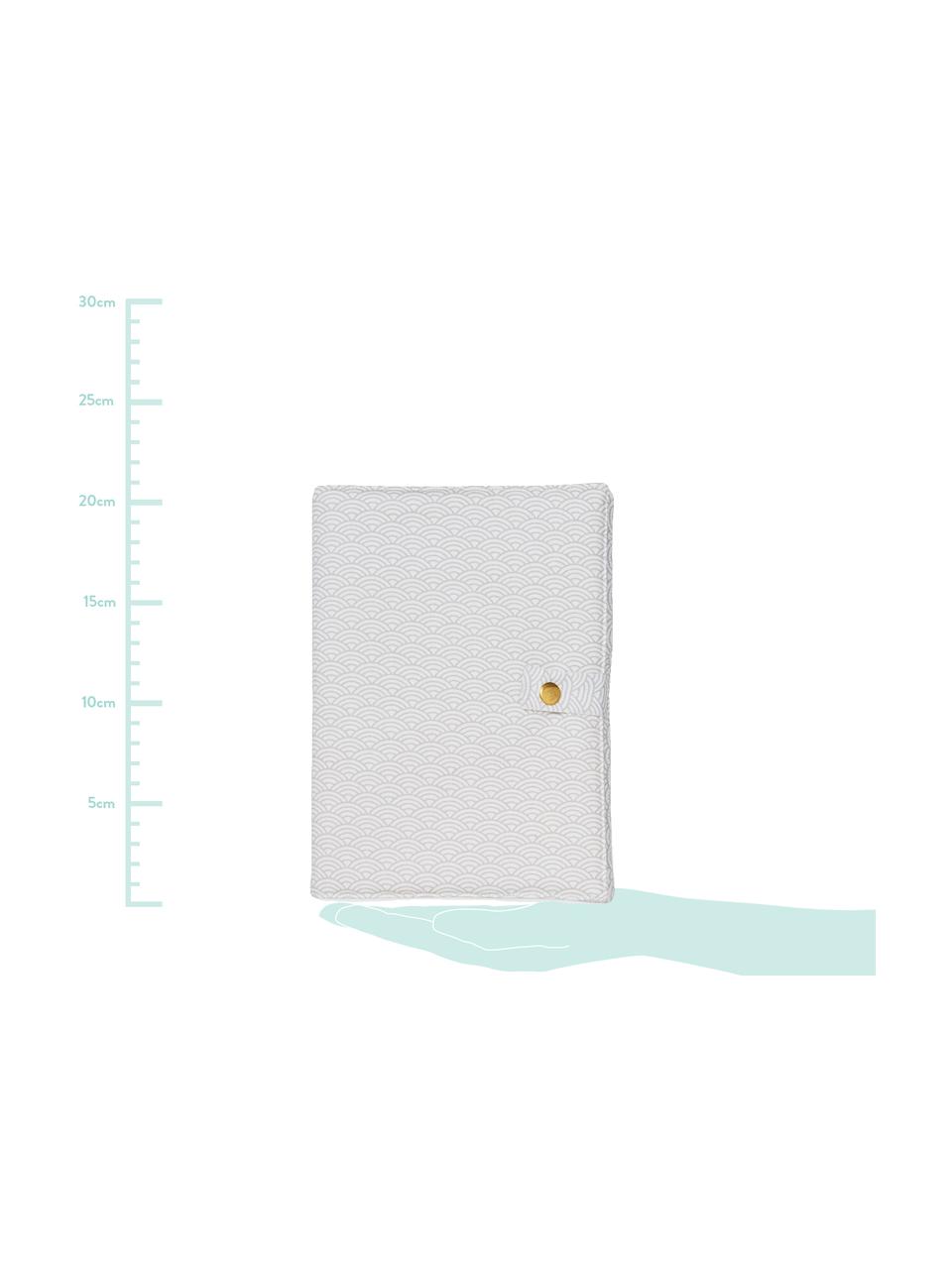 Funda para agenda de algodón ecológico Wave, 100% algodón ecológico
Certificado OCS, Gris, blanco, An 15 x Al 21 cm