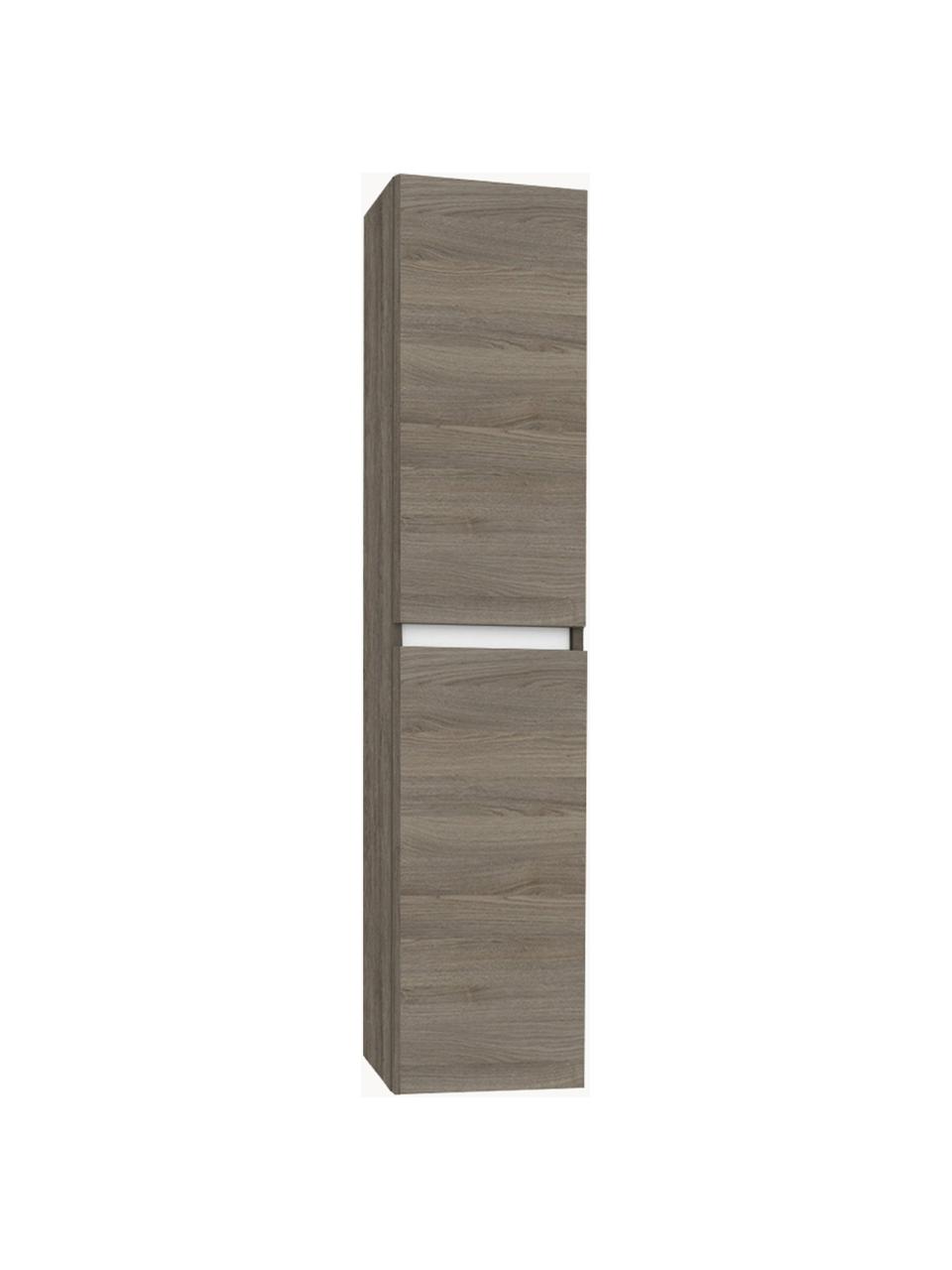 Mueble de baño alto Perth, 35 cm, Estantes: vidrio, Acabado de madera de fresno, An 35 x Al 160 cm