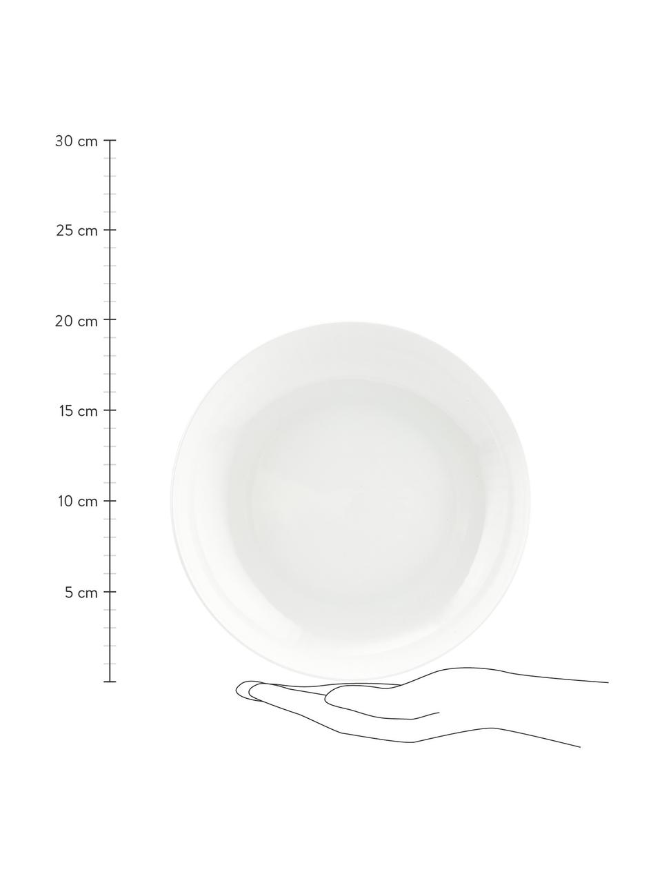 Assiette creuse blanche Fine Bone China Nala, 2 pièces, Blanc