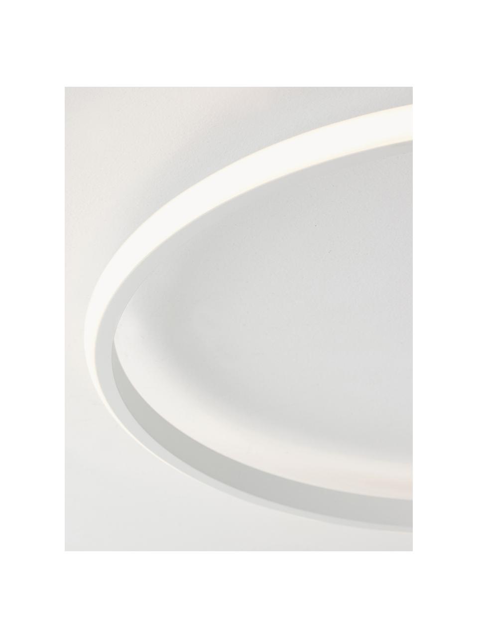 Dimmbare LED-Deckenleuchte Fuline, Lampenschirm: Metall, Baldachin: Metall, Diffusorscheibe: Acryl, Weiss, Ø 50 x H 5 cm