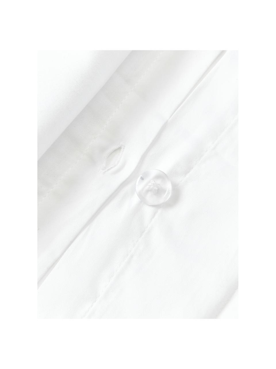 Taie d'oreiller en satin de coton Carlotta, Blanc, beige clair, larg. 50 x long. 70 cm