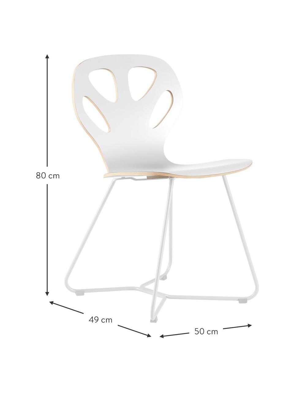 Dřevěná židle Maple, Bílá