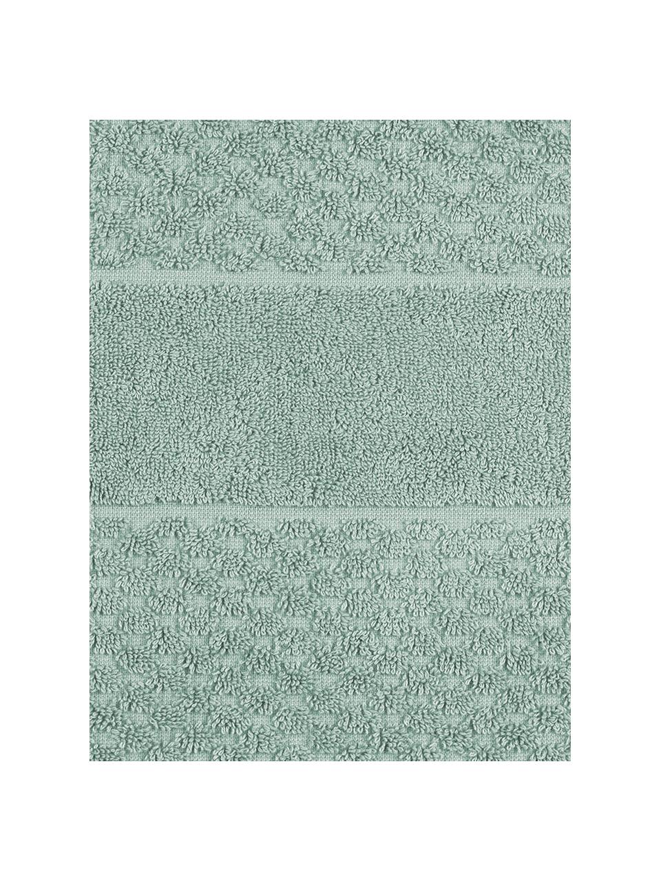 Handdoek Katharina met honingraatpatroon, verschillende formaten, Groen, Handdoek, B 50 x L 100 cm, 2 stuks