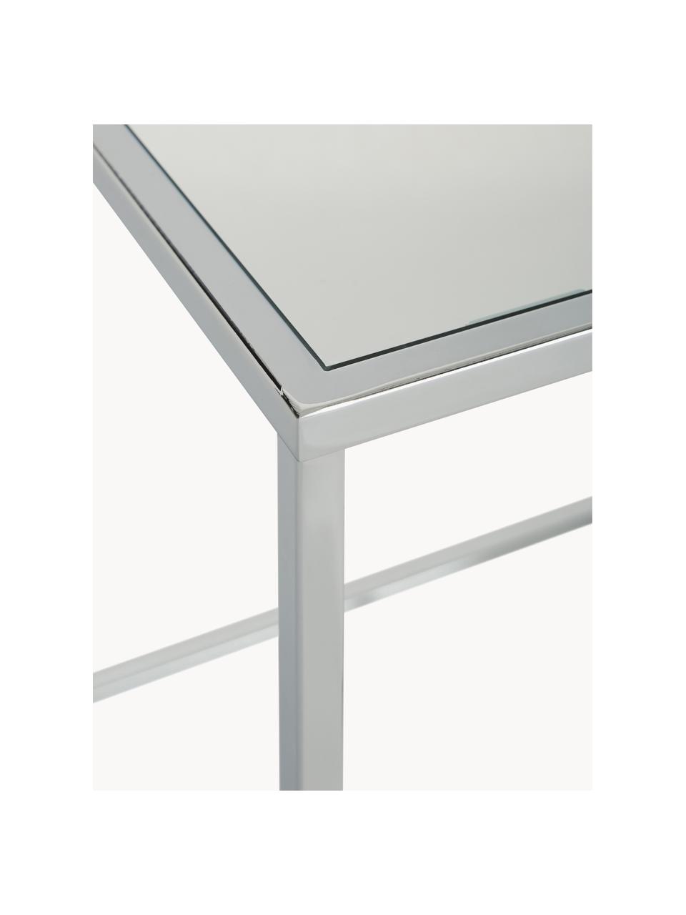 Table d'appoint avec plateau en verre Maya, Transparent, couleur chrome, larg. 45 x haut. 50 cm