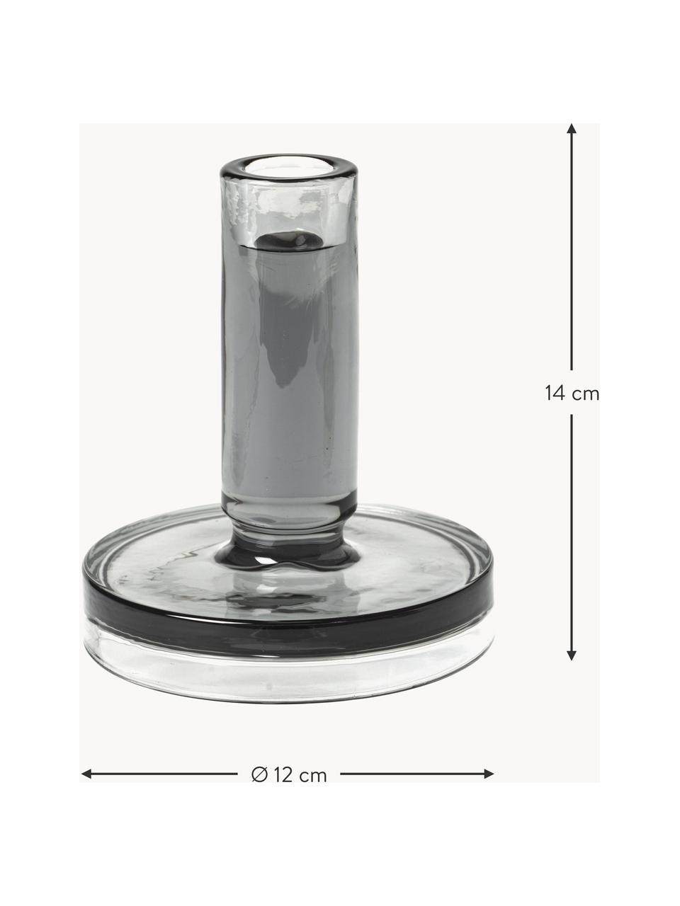 Kerstkandelaar Petra van glas, Glas, Grijs, transparant, Ø 12 x H 14 cm