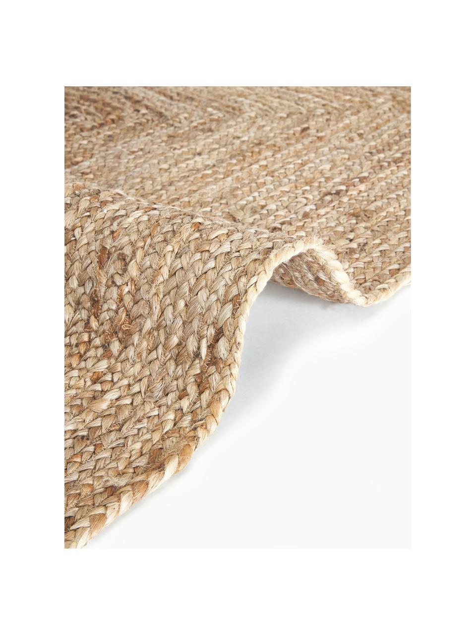 Handgemaakte juten loper Sharmila, 100% jute, Bruin, B 80 x L 250 cm