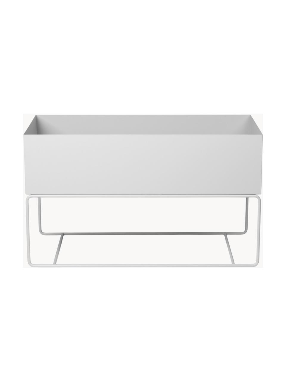 Cache-pot Plant Box, Acier, revêtement par poudre, Gris clair, larg. 77 x haut. 45 cm