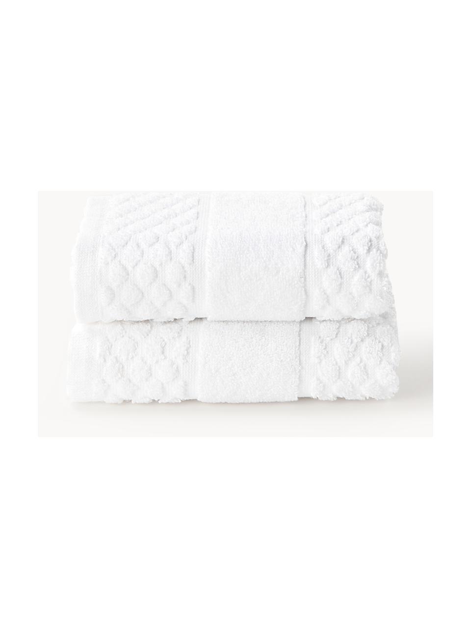 Serviette de toilette Katharina, tailles variées, Blanc, Serviettes de toilette, larg. 50 x long. 100 cm, 2 pièces