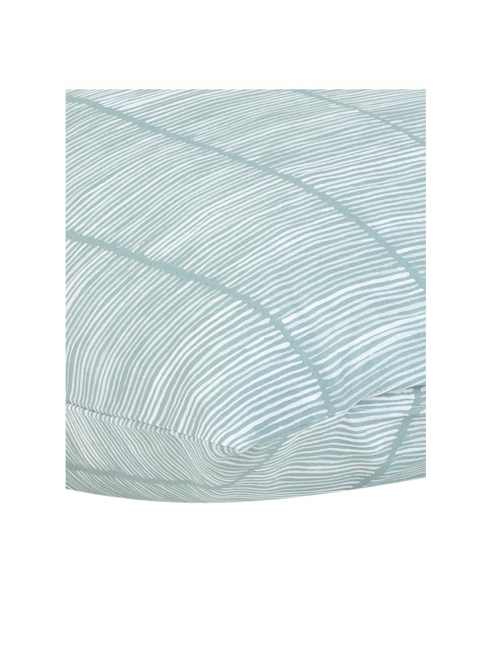 Vzorovaný povlak na polštář z bavlny renforcé Paulina, 2 ks, Šalvějově zelená, bílá