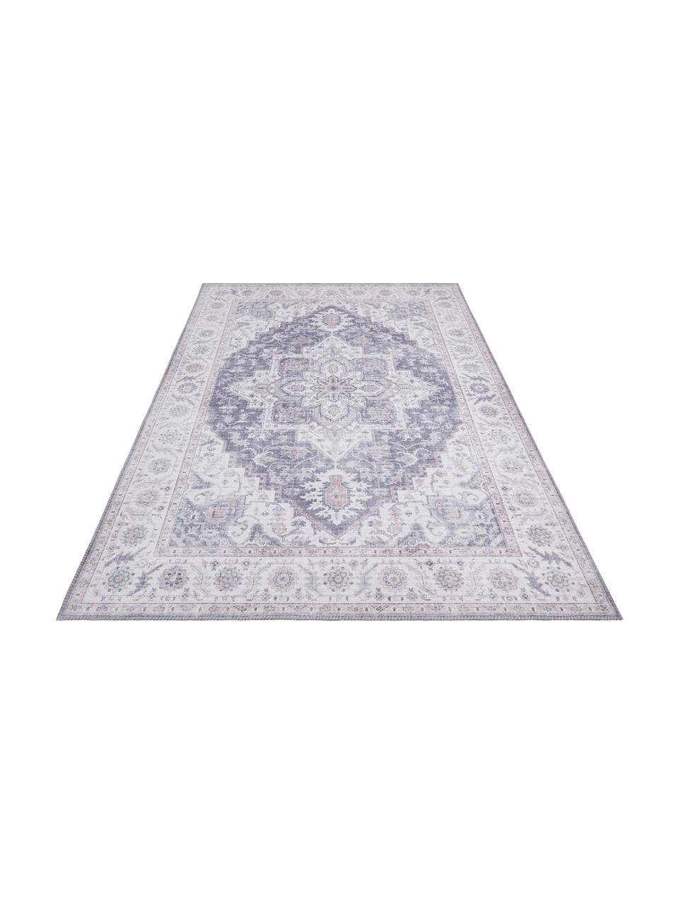 Teppich Anthea im Vintage Style, Blau-Grau, Mauve, B 200 x L 290 cm (Größe L)