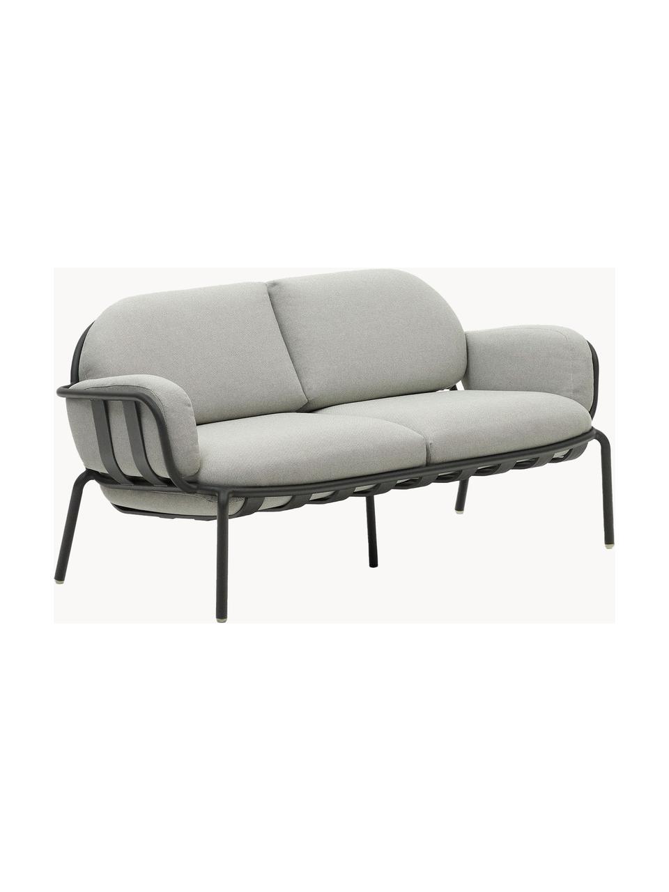 Garten-Loungesofa Joncols (2-Sitzer), Bezug: 100 % Polyester Der hochw, Gestell: Aluminium, pulverbeschich, Webstoff Hellgrau, Anthrazit, B 164 x T 80 cm