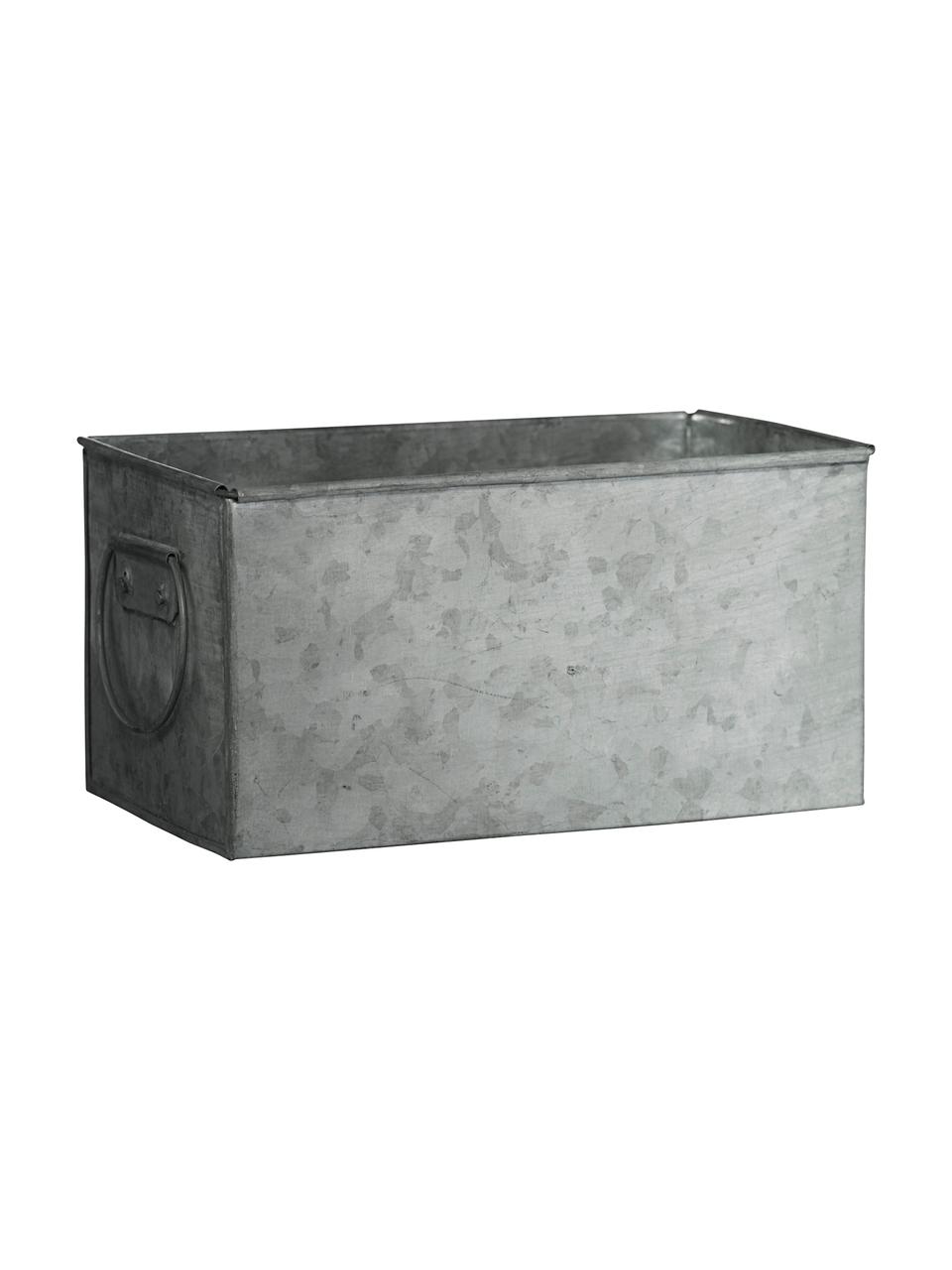 Macetero grande de metal Zintly, Metal, galvanizado, Zinc, An 17 x Al 9 cm