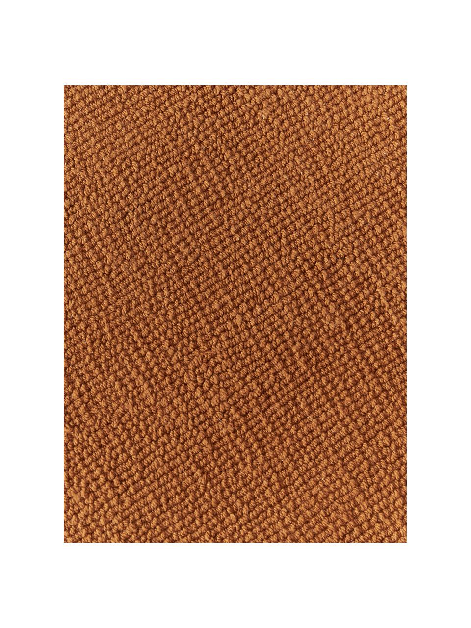 Tapis rond en coton tissé main Lora, Terracotta, Ø 120 cm (taille S)