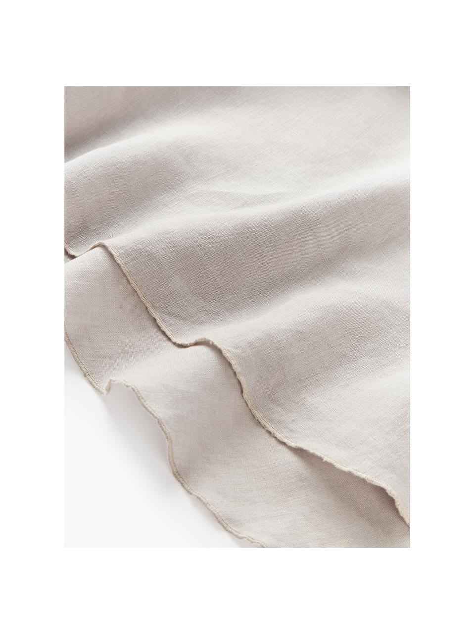 Nappe ronde en lin avec passepoil Kennedy, 100 % lin délavé

Le lin est une fibre naturelle qui se caractérise par ses propriétés respirantes, sa résistance et son toucher doux

Le matériau est certifié STANDARD 100 OEKO-TEX®, 6760CIT, CITEVE, Gris clair, beige, 4-6 personnes (Ø 180 cm)