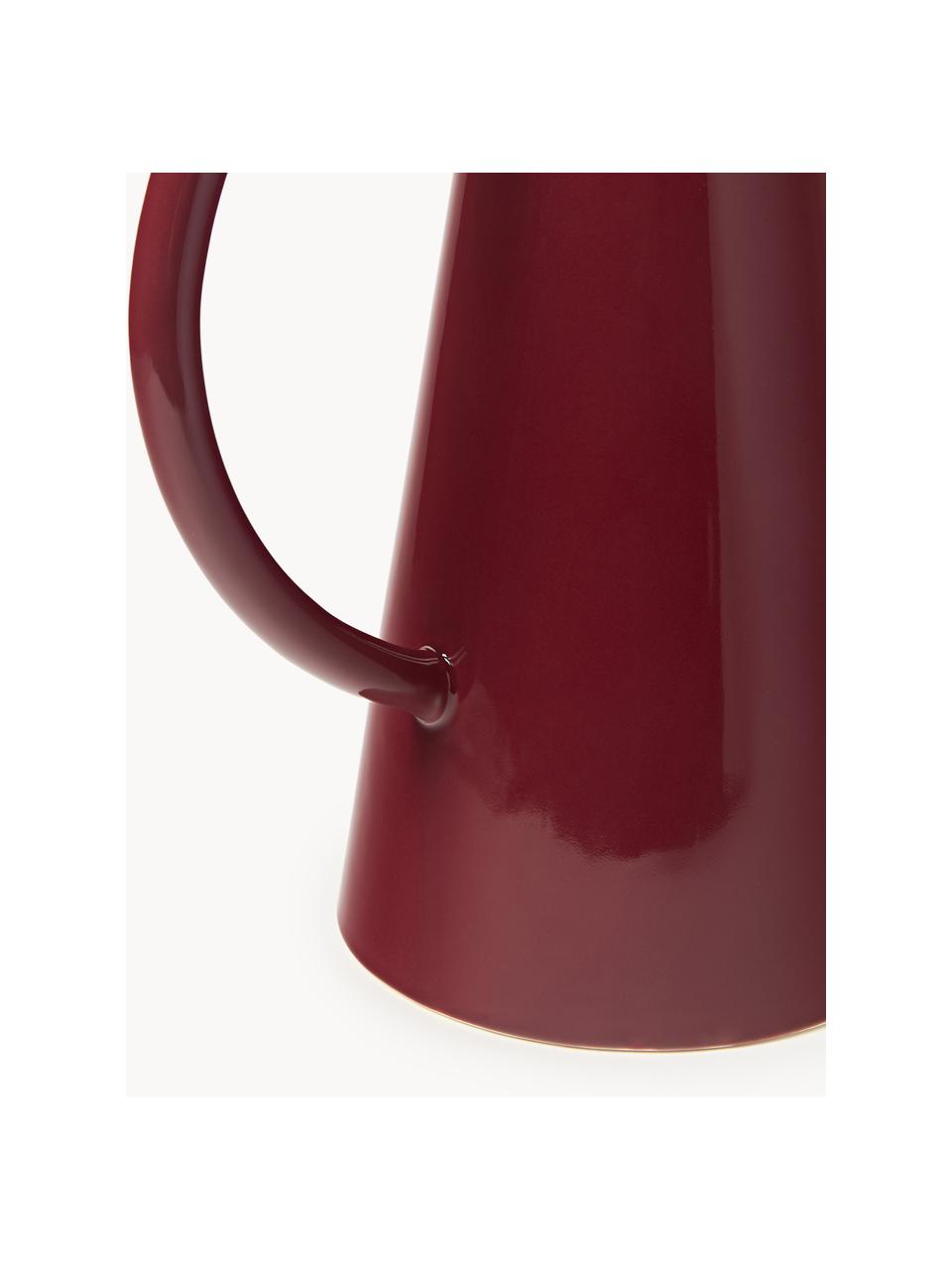 Vaso di design Frigya, alt. 31 cm, Gres, Rosso vino, Larg. 29 x Alt. 31 cm