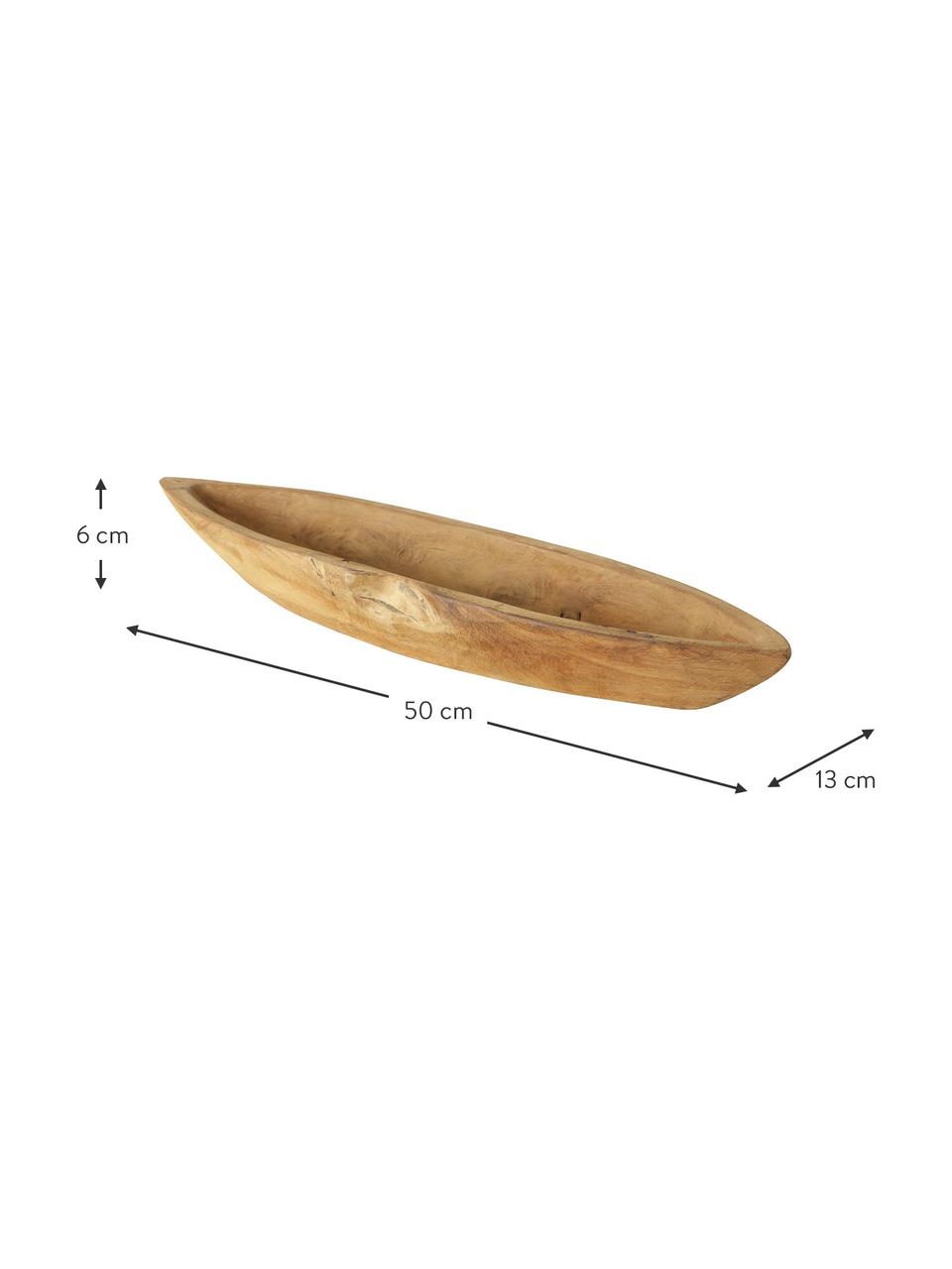 Bol decorativo Teak, Madera de teca, Marrón, L 50 x An 13 cm