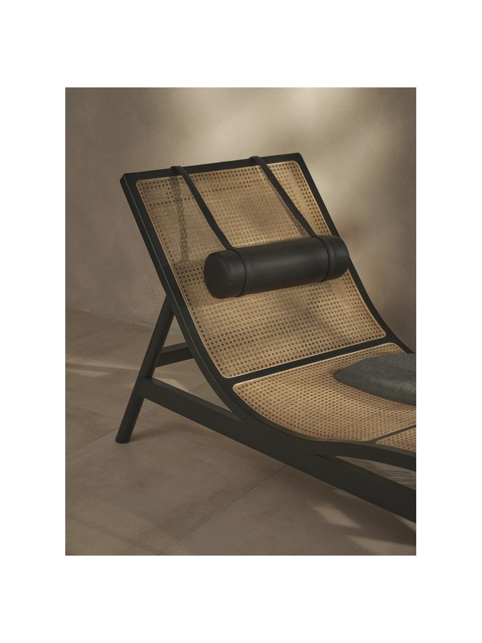 Fauteuil lounge avec tressage viennois Rey, Bois de chêne, rotin, larg. 88 x prof. 176 cm