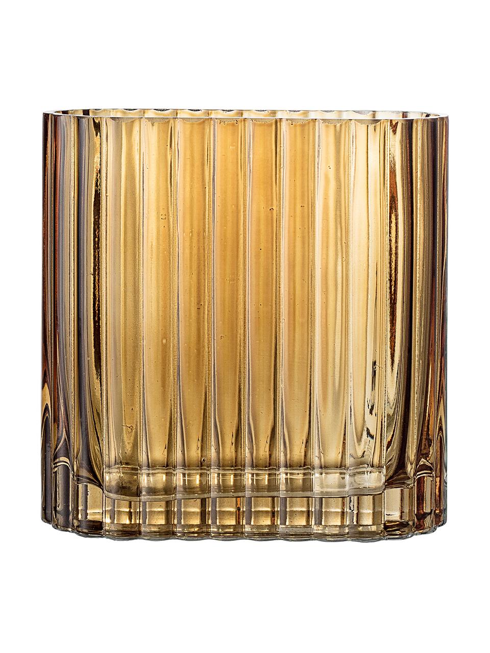 Mały wazon ze szkła Don, Szkło, Brązowy, transparentny, S 14 x W 14 cm