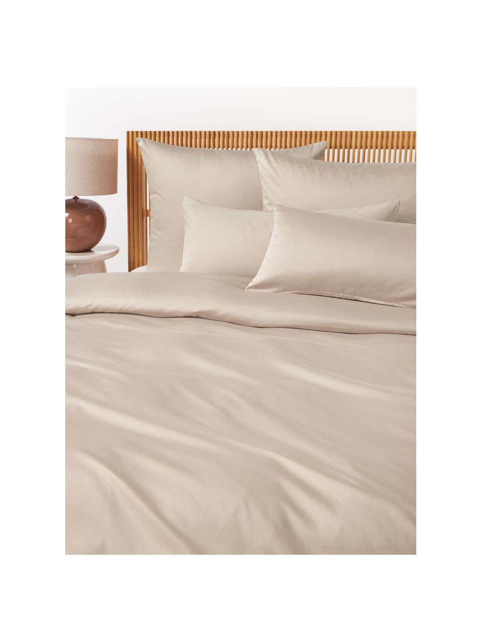 Funda nórdica de satén Comfort, Beige, Cama 150/160 cm (240 x 220 cm)