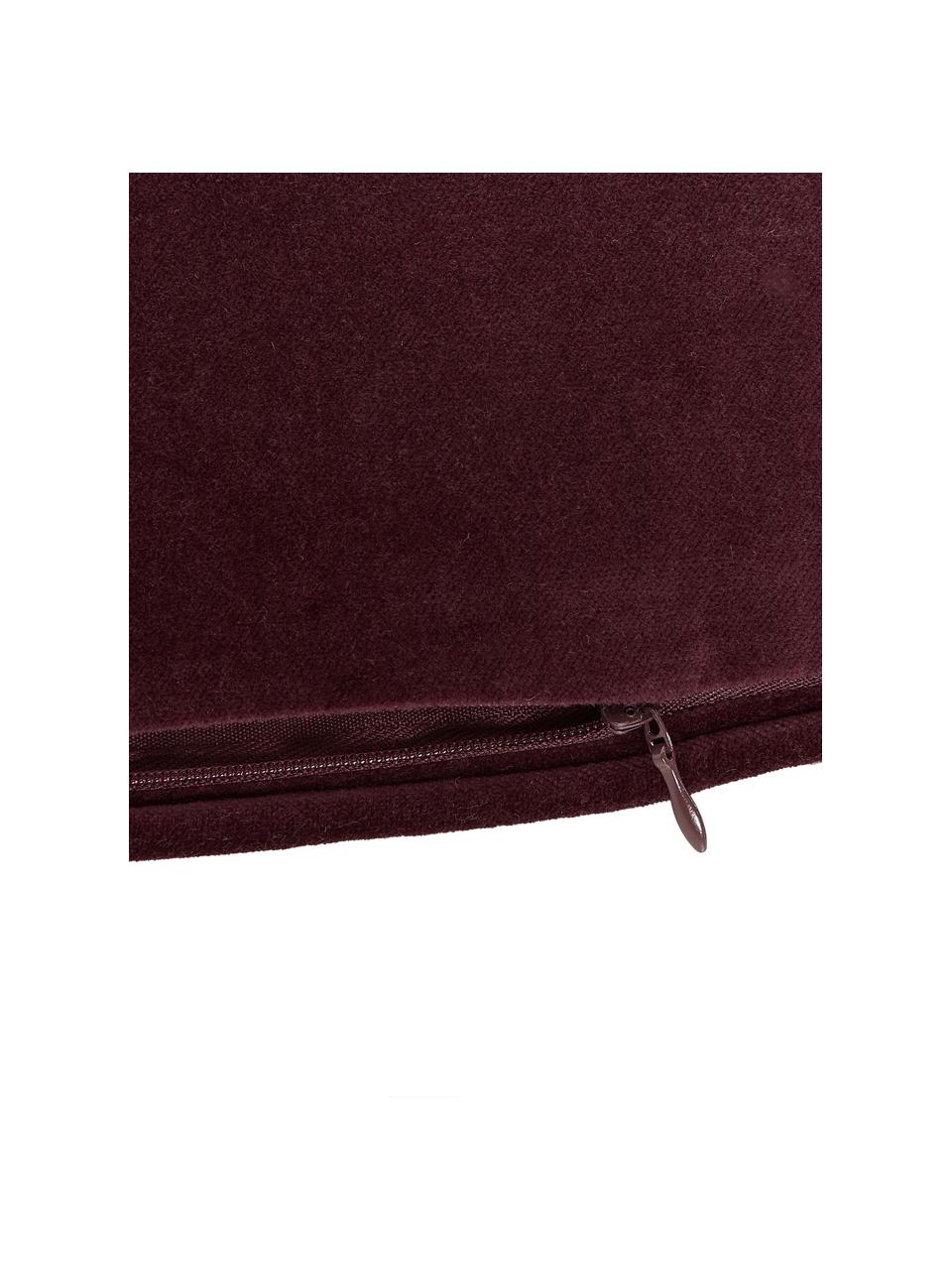 Samt-Kissenhülle Dana, 100 % Baumwollsamt, Pflaume, B 30 x L 50 cm