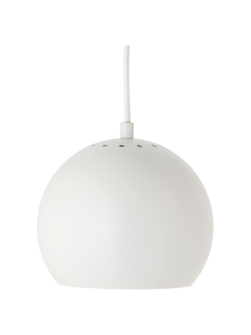 Lampa wisząca Ball, Biały matowy, biały, Ø 18 x W 16 cm
