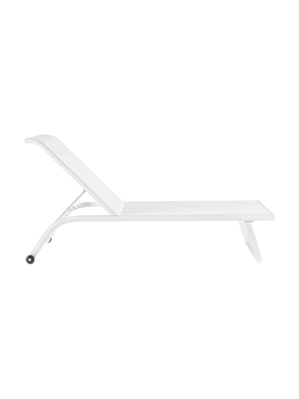 Záhradné ležadlo s kolieskami Taylor, Biela, Š 70 x D 182 cm