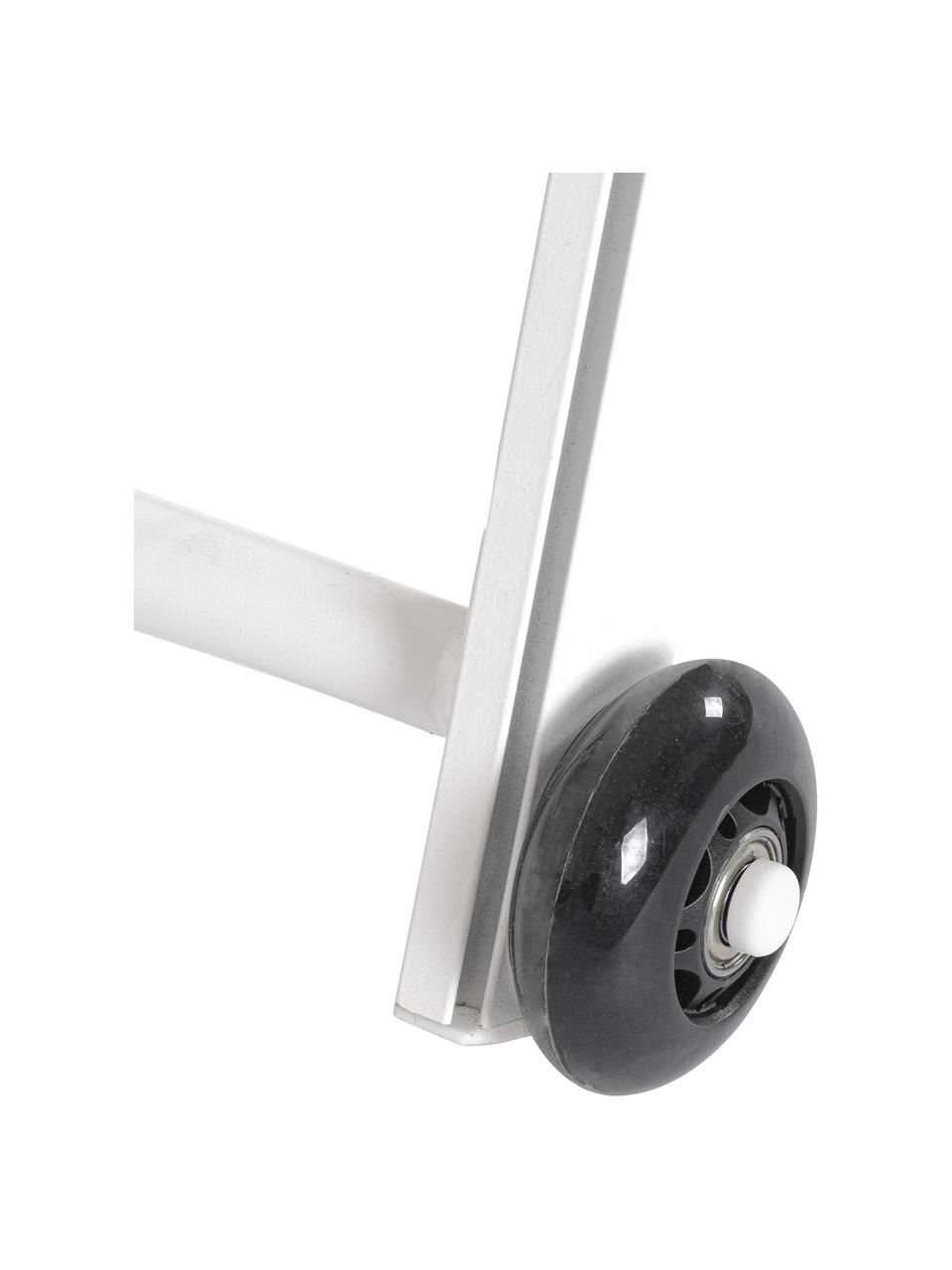 Tumbona con ruedas Taylor, Superficie: plástico, Estructura: aluminio con pintura en p, Ruedas: plástico, Blanco, An 70 x L 182