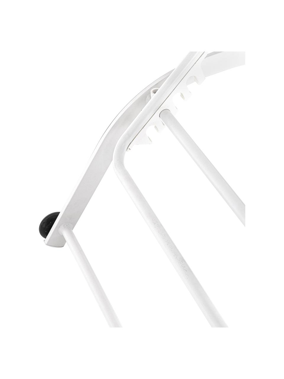 Bain de soleil à roulettes Taylor, Blanc, larg. 70 x long. 182 cm