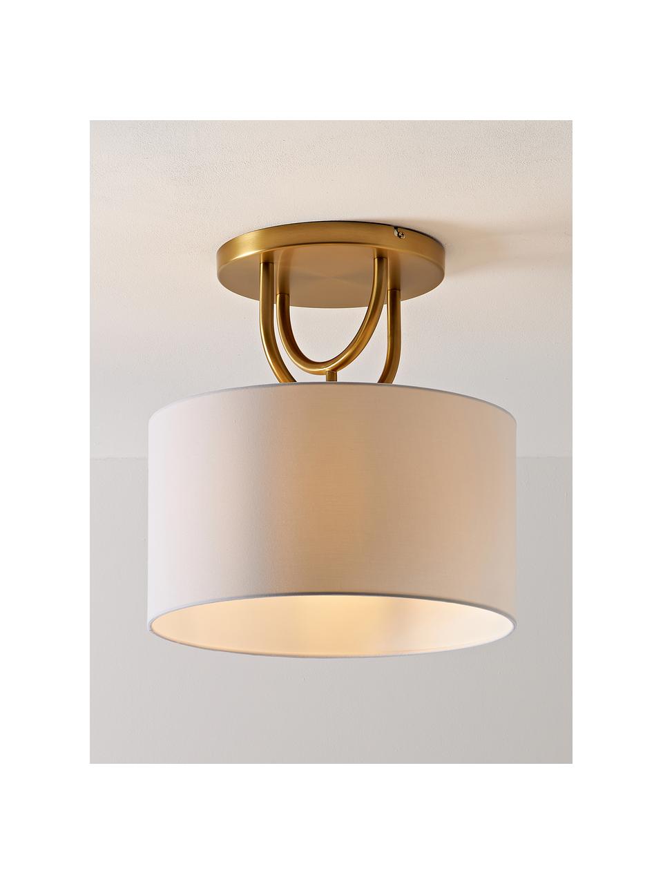 Lampa sufitowa Gianna, Złamana biel, odcienie mosiądzu, Ø 40 x W 41 cm