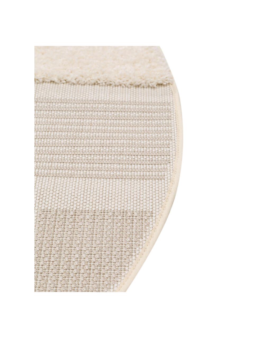 Tapis rond intérieur extérieur, poils en relief Carlo, Beige, tons bruns, Ø 160 cm (taille L)