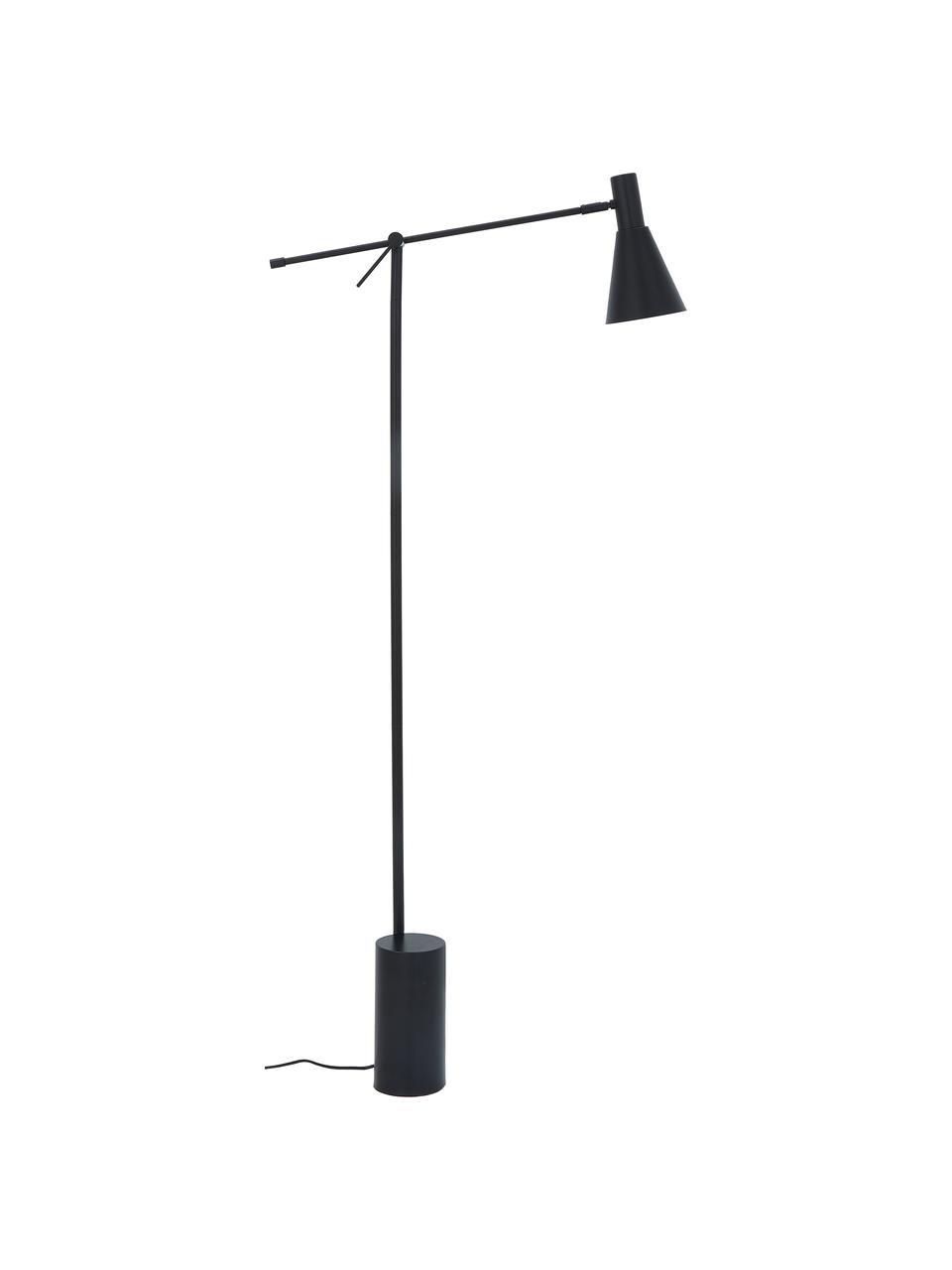 Lámpara de lectura Sia, Pantalla: metal con pintura en polv, Cable: cubierto en tela, Negro, An 60 x Al 162 cm