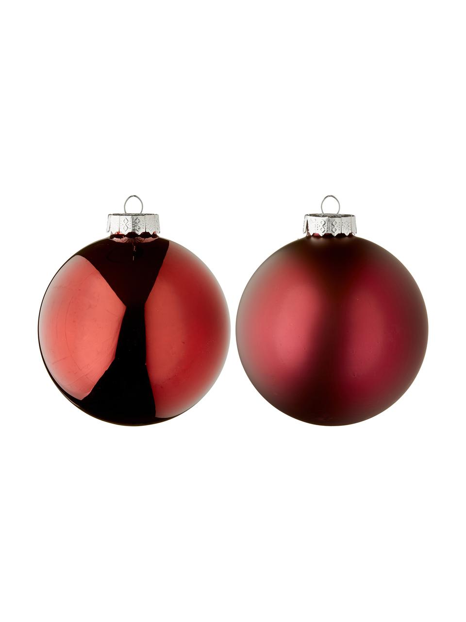 Weihnachtskugel-Set Lorene, 4 tlg., Rot, Ø 10 cm