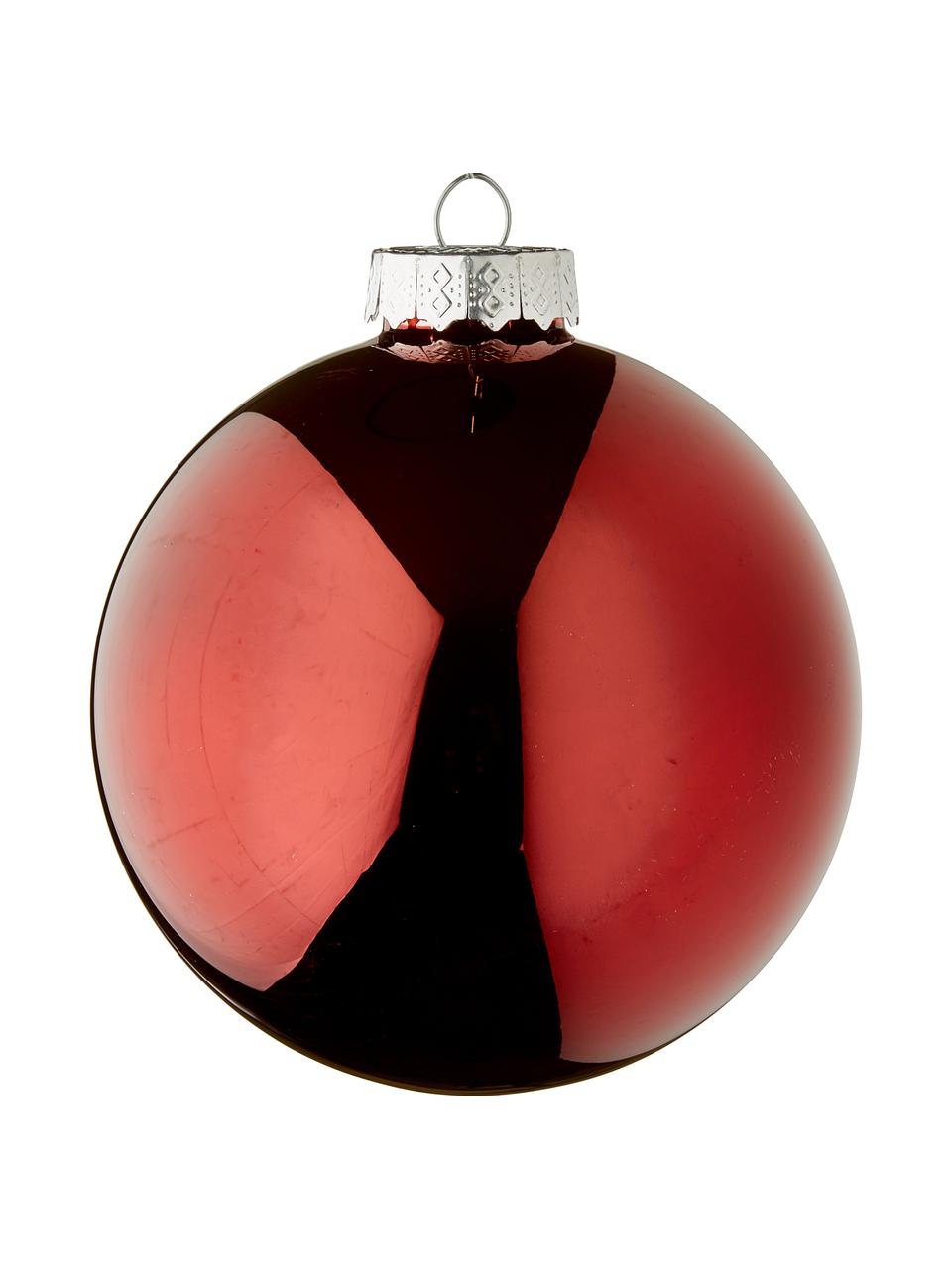 Kerstballenset Lorene, 4-delig, Rood, Ø 10 cm