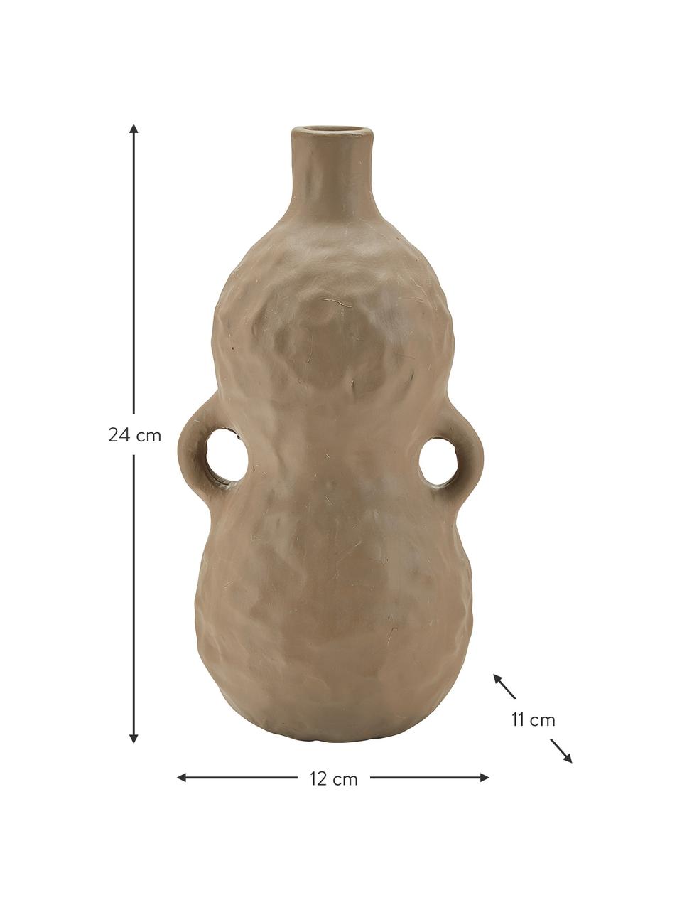 Vase porcelaine brune Pear, Porcelaine, Brun, larg. 12 x haut. 24 cm