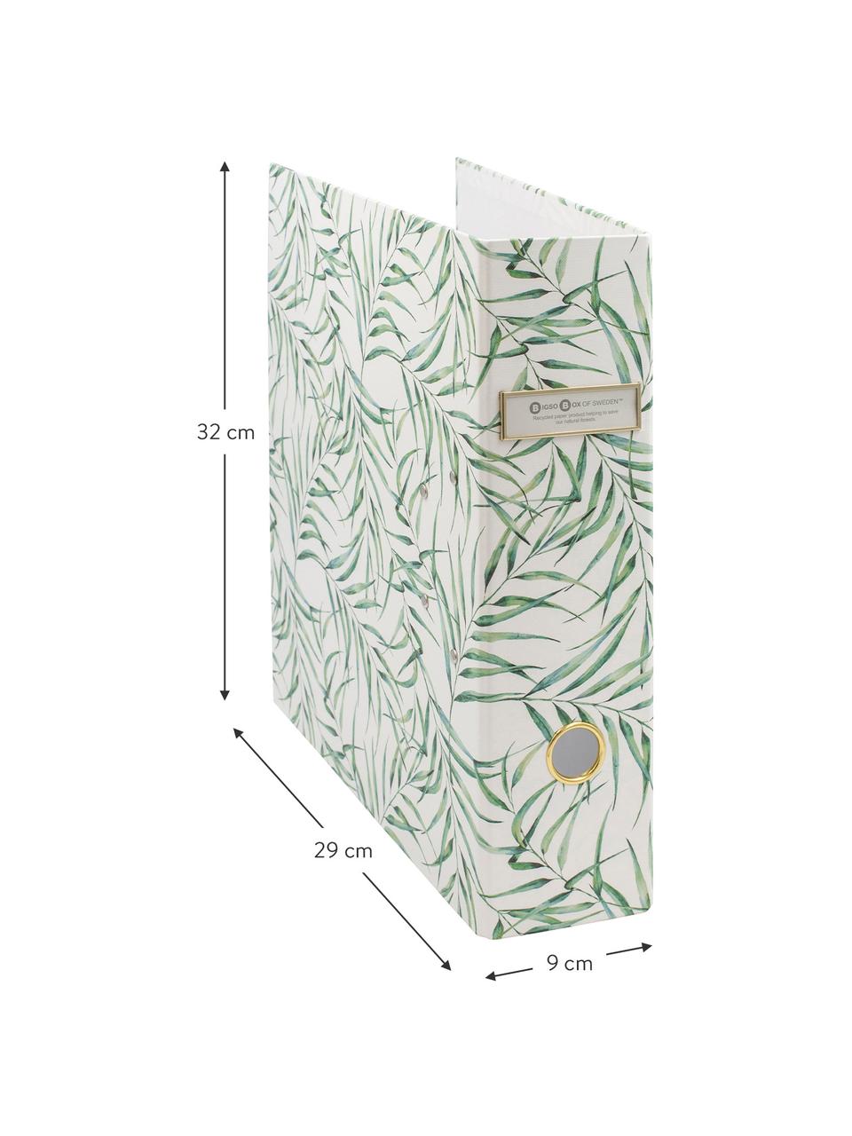 Classeur pour documents Leaf, Blanc, vert, larg. 29 x haut. 32 cm