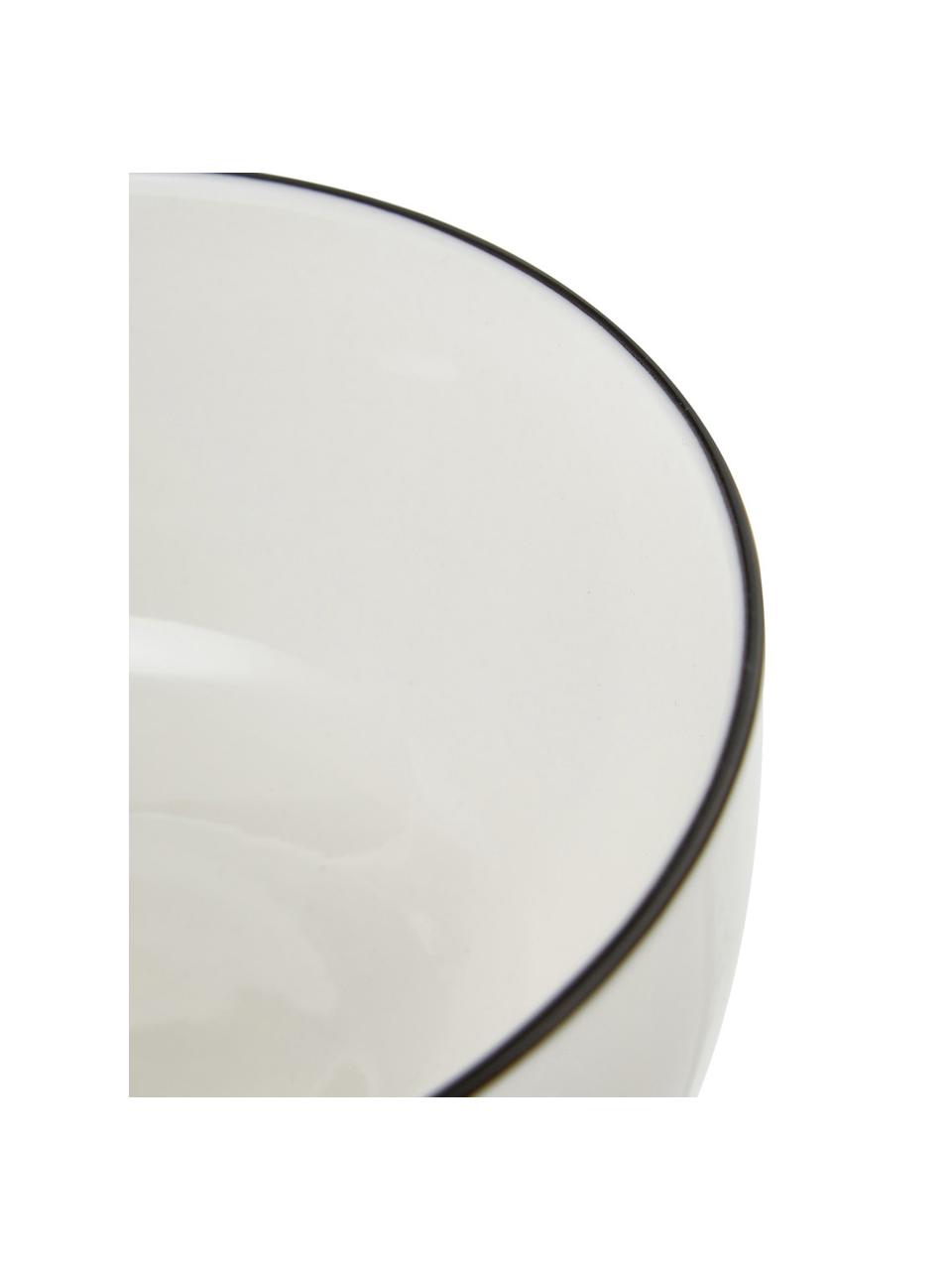 Miseczka z porcelany Facile, 2 szt., Porcelana twarda (ok. 50% kaolin, 25% kwarc i 25% szpat), Czarny, Ø 16 x W 8 cm