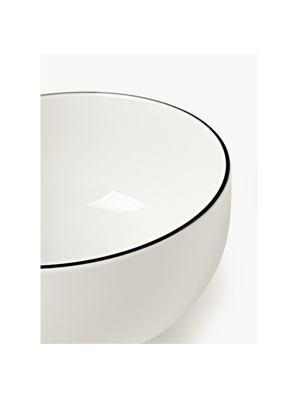 Porcelánové misky Facile, 2 ks, Vysoce kvalitní tvrdý porcelán (cca 50 % kaolinu, 25 % křemene a 25 % živce), Tlumeně bílá, Ø 16 cm, V 8 cm