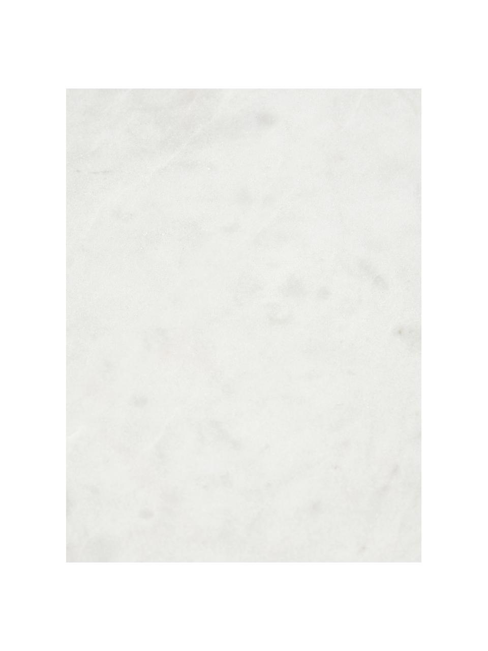 Bandeja decorativa Hazelle, Bandeja: mármol, Blanco veteado, madera de mango, An 46 x F 31 cm