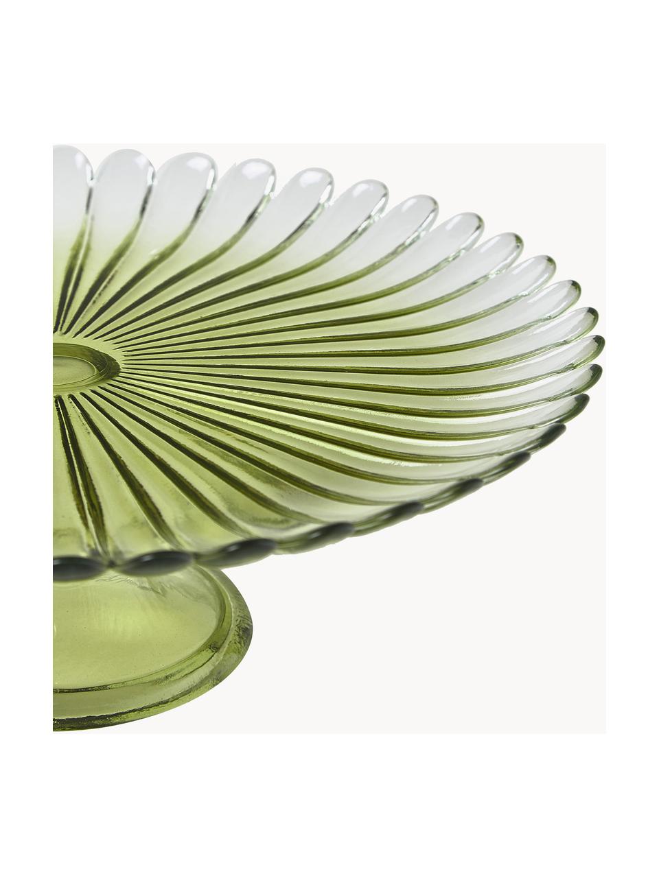 Fuente para postre de vidrio Verde, Vidrio, Verde, Ø 33 x Al 10 cm
