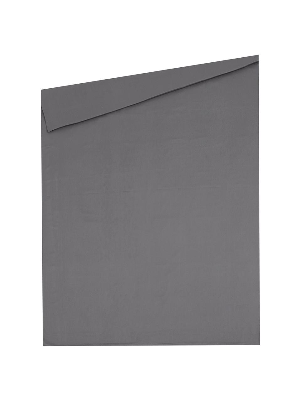 Ropa de cama de satén Premium, Gris oscuro, Cama 90 cm (150 x 200 cm)