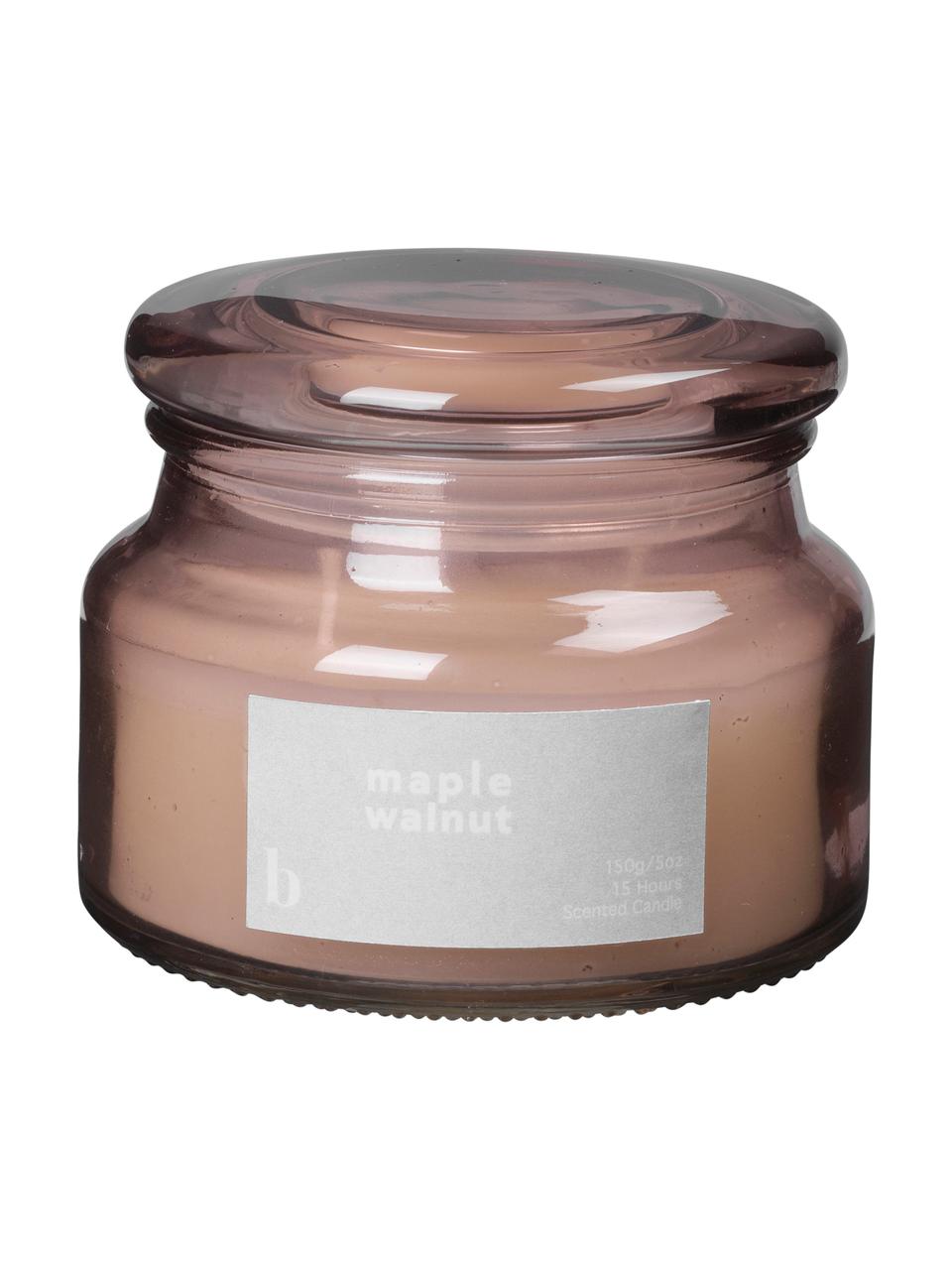 Duftkerze Maple Walnut (Walnuss), Behälter: Glas, Altrosa, Ø 10 x H 8 cm