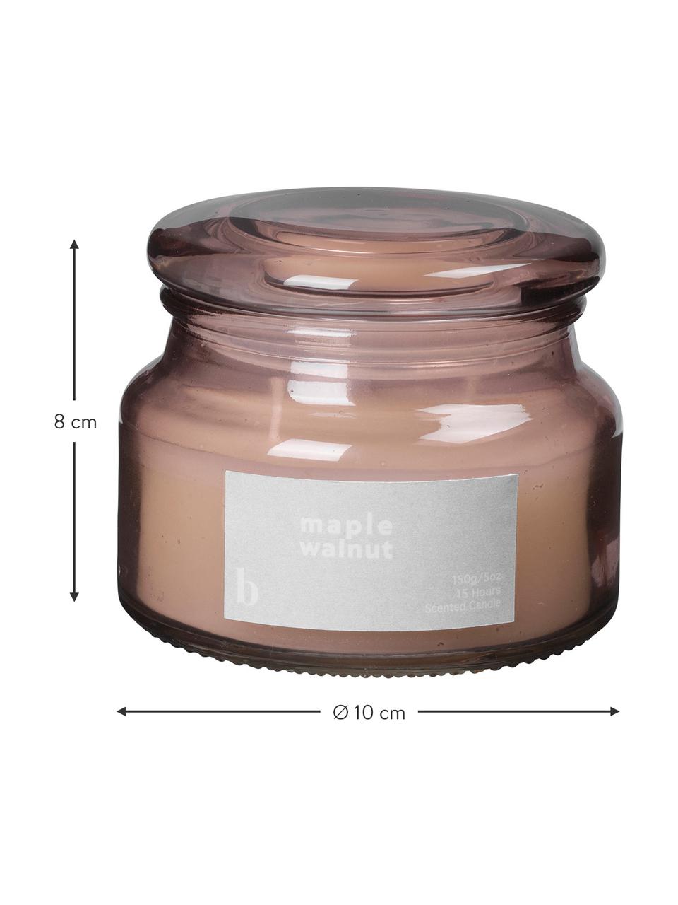 Vela perfumada Maple Walnut (nogal), Recipiente: vidrio, Rosa palo, Ø 10 x Al 8 cm
