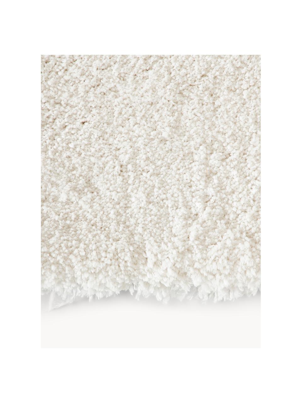 Flauschiger Hochflor-Läufer Leighton, Flor: Mikrofaser (100 % Polyest, Off White, B 80 x L 250 cm