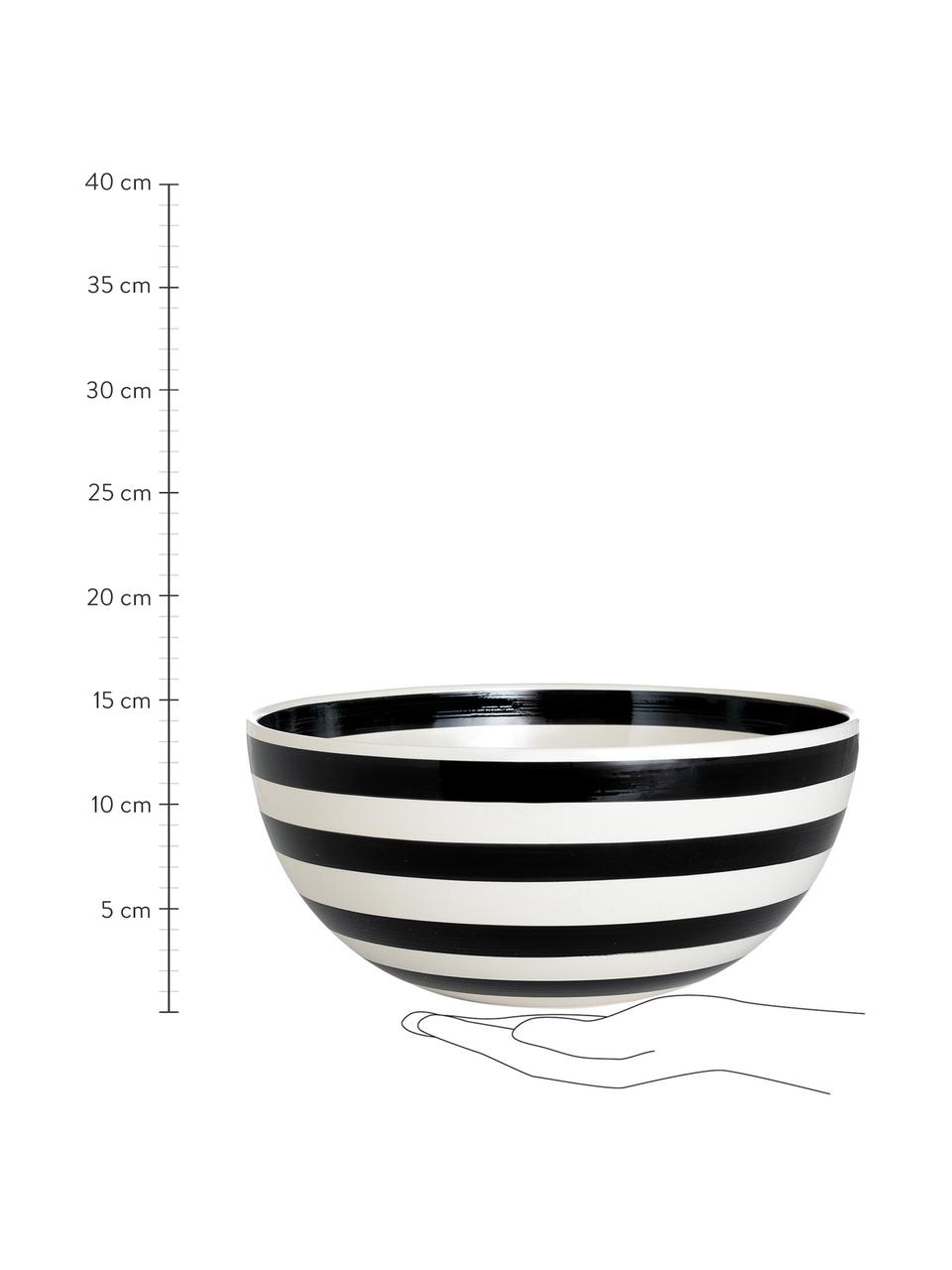 Miska z ceramiki Omaggio, Ceramika, Czarny, biały, Ø 30 x W 14 cm